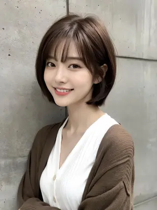 セミロング 髪質改善🇰🇷 レイヤーカット/梅田のヘアスタイル