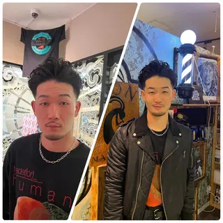 ミディアム サンアンドマーリーズバーバー所属・サン アンドマーリーズのヘアスタイル