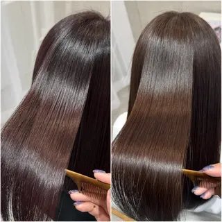 ロング カラー 艶髪/白髪ぼかし ヘッドスパ/大野結菜のヘアスタイル