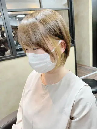 ショート カラー ヘアアレンジ 🤍清楚系 韓国レイヤー🤍拓朗のヘアスタイル