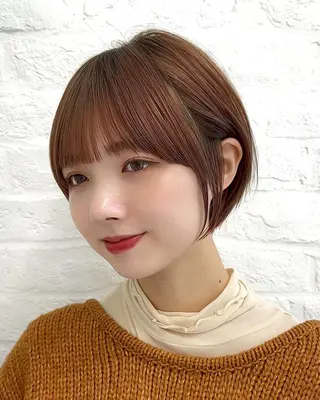 ショート ショートヘア くすみカラー、大場猛のヘアスタイル