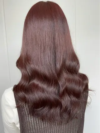 セミロング カラー ブリーチなし Wカラー🩷星野翔太のヘアスタイル