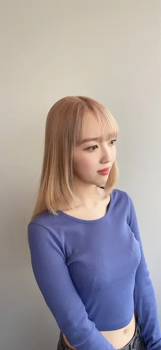 ミディアム カラー 透明感カラー/艶髪/ エクステ/HIROのヘアスタイル