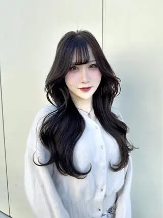 ロング カラー 韓国ヘア/レイヤー/ 顔まわり/りょーとのヘアスタイル