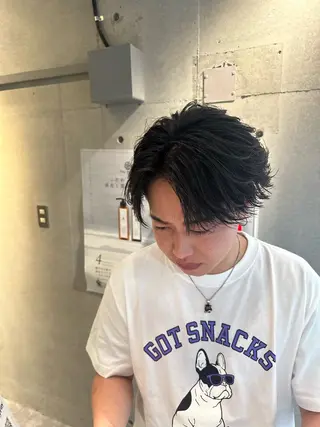 パーマ メンズ 💎メンズカット ／フェザー／細野💎のヘアスタイル