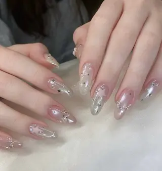 ネイル 長さだし/持込/ ins風ネイル/Umのネイルデザイン