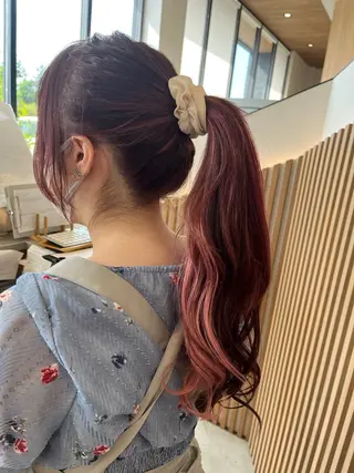 ロング ヘアアレンジ 福島 果音のヘアスタイル