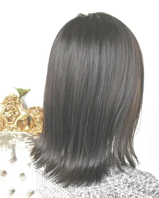 ミディアム カラー パーマ ヘアアレンジ エグチ アキラのヘアスタイル