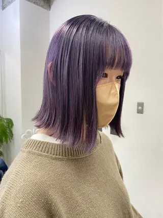 ミディアム カラー 🧸艶々韓国ヘア 🧁mizunaのヘアスタイル