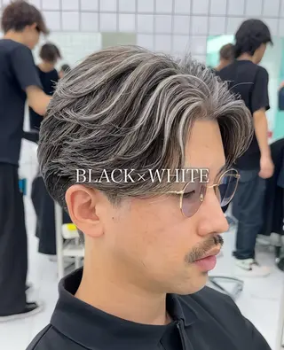 メンズ 白髪ぼかし/白髪 メッシュ/ゆうとのヘアスタイル