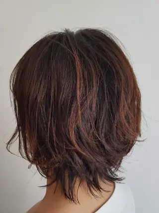 ミディアム 坂本 純子のヘアスタイル