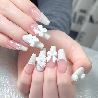 ネイル 長いだし/スカルプ/ パラシェルN.oneのネイルデザイン