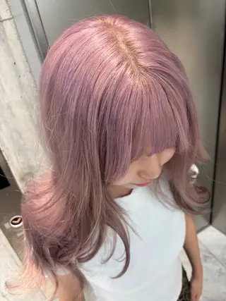 ミディアム rina／ベージュ ワンホン/韓国ヘアのヘアスタイル