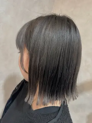 ミディアム 髪質改善デザインカラ ー/ヒロイケカズマサのヘアスタイル