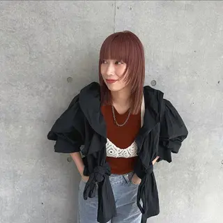 ミディアム カラー GO TODAY SHAiRE SALON表参道Polaris店所属・暖色カラー/ピンク カラー/HARUKAのヘアスタイル