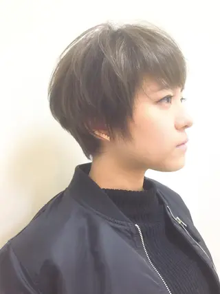 ショート カラー ショートボブ縮毛矯正 髪質改善のプロ山道潤のヘアスタイル