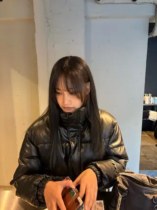 ミディアム 透明感・美髪 monsoワニベユナのヘアスタイル