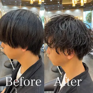 ショート パーマ ヘアアレンジ メンズ メンズパーマ特化/ KAORU/店長のヘアスタイル
