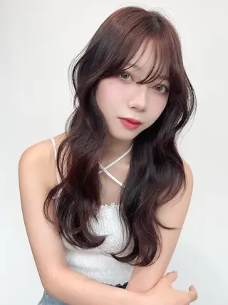 ロング カラー 川畑 あやかのヘアスタイル