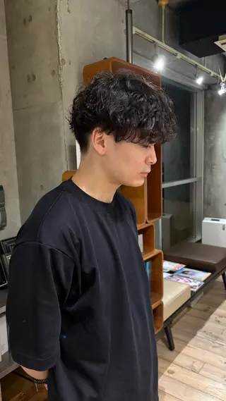 ショート パーマ メンズ fifth 原宿　【フィフス】所属・fifth/メンズ パーマ/川﨑泰就のヘアスタイル