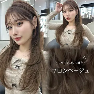 セミロング カラー 縮毛/レイヤー 韓国/橋口のヘアスタイル