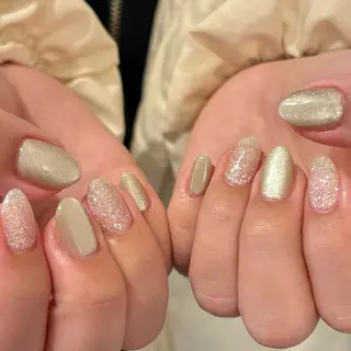 ネイル amuse 手書きニュアンスのネイルデザイン