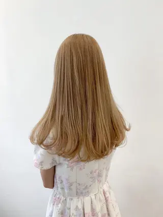 ロング カラー THE./ブリーチ 透感カラー/髪質改善のヘアスタイル