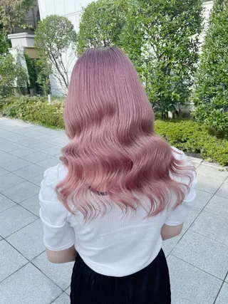 ロング カラー ヘアアレンジ メンズ キッズ 💟Chloe原宿店 🩶ハイトーンのヘアスタイル