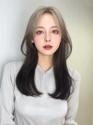 セミロング カラー 年間1500人担当 代表 南一路のヘアスタイル