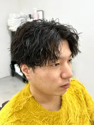 ショート パーマ メンズ Je suis heureuse Union所属・佐藤 ふみやのヘアスタイル