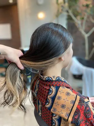 セミロング カラー 🫧髪質改善 講師🫧🍎幹細胞のヘアスタイル