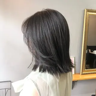 ミディアム カラー 渡辺俊介 暗髪カラー /美髪矯正/髪質改善のヘアスタイル