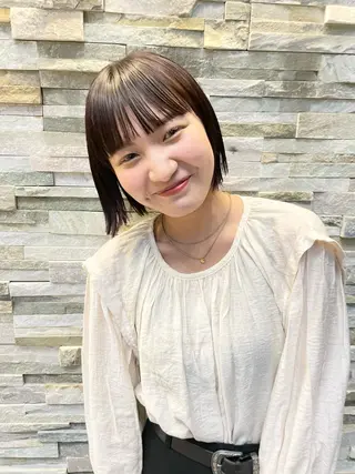 ミディアム カラー パーマ ヘアアレンジ メンズ キッズ ネイル マツエク・マツパ アイブロウ tatsumi/ボブ ウルフ/レイヤーのヘアスタイル