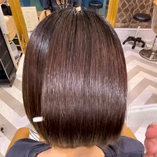 ミディアム 髪質改善【縮毛矯正】 北千住で美髪に導く人のヘアスタイル
