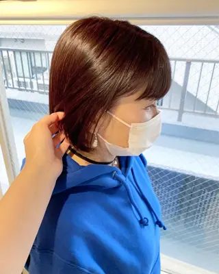 ショート カラー TONUKOA RUA下北沢店【トヌコア ルア】所属・丸山璃子 /パーマ/レイヤーのヘアスタイル