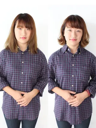 ミディアム 河野 薫のヘアスタイル