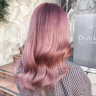 セミロング カラー ヘアアレンジ 💕ブリーチ/ヘアメ 🎀YUUKAのヘアスタイル