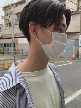 ショート カラー パーマ ヘアアレンジ メンズ パーマ/透明感カラー /ボブ/吉田一生のヘアスタイル