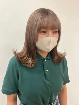 ロング カラー お悩み改善 黄金比みくのヘアスタイル
