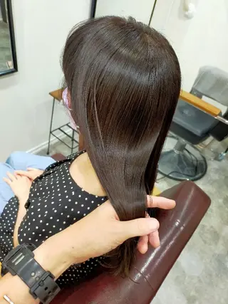 ミディアム SUN GLOW  サングロウ所属・水素トリートメント／ 髪質改善/ナカノメのヘアスタイル