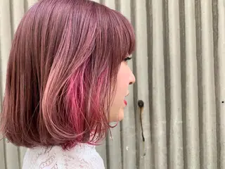ミディアム カラー 野々村 朋美のヘアスタイル