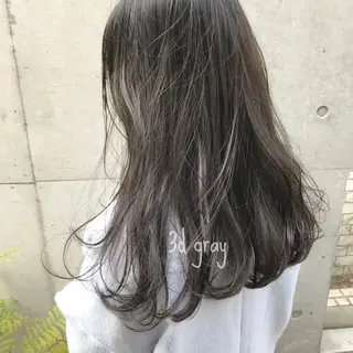 ミディアム カラー ヘアアレンジ ブリーチなしで透明感 艶カラー【Ryo】のヘアスタイル