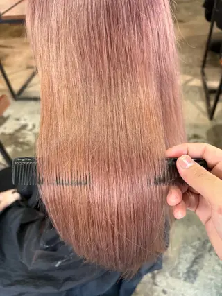 ミディアム 最新ケアカラー 髪質改善YUTOのヘアスタイル