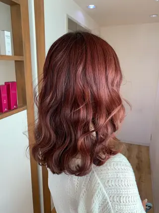 ミディアム カラー ヘアアレンジ 店長/ 加藤 流菜のヘアスタイル