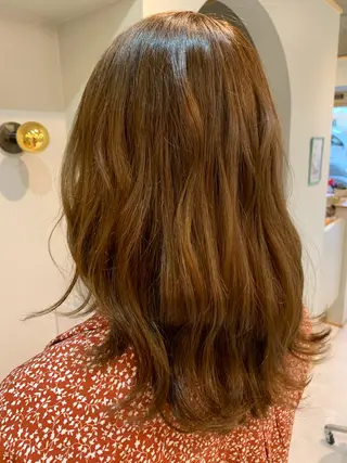 セミロング カラー ぱつボブ/ ショート/YUKIのヘアスタイル