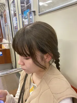 セミロング カラー あいり 福岡美容師のヘアスタイル