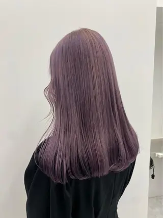 ロング カラー ヘアアレンジ 🩵色落ち可愛い 寒色カラー🩵のヘアスタイル