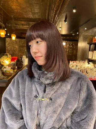 ミディアム カラー ルカ/ ニュアンスヘアのヘアスタイル