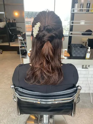 ミディアム カラー ヘアアレンジ stylist/蛯谷 珠里のヘアスタイル