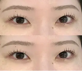 マツエク・マツパ 透明感カラー🎀 ／レイヤー／マツエクのヘアスタイル